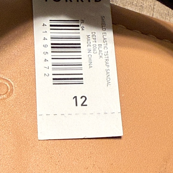 Torrid  Black Sandals sz 12WW NWT - Picture 3 of 4